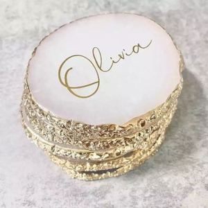 Sous-verres de luxe en résine qui ajoutent une touche d'élégance à votre décoration intérieure et un ensemble divertissant de 4 avec un excellent support à faible coût - Product Image 5