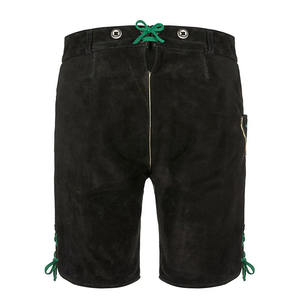 Auténtico alemán Oktoberfest Trachten bávaro tradicional Lederhosen nuevo diseño pantalones cortos de cuero de cabra marrón para hombres de talla grande - Product Image 2