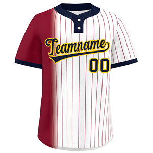Maillot de baseball unisexe CITY personnalisé, respirant, 100% polyester, vierge, avec boutons, nom et numéro d'équipe personnalisés, cousu - Product Image 3