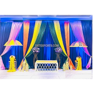 ม่านแขวนเวทีกลางคืนหลากสีสำหรับถ่ายรูปวันแต่งงานฉากหลังถ่ายภาพเวที Sangeet ม่านแขวนสำหรับฉากหลังแต่งงานเวทีกลางคืน - Product Image 1