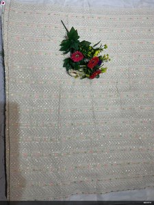 Telas de Georgette de viscosa pura Sherwani bordado Dyeble diseño transpirable Plaid vestido de novia tejido técnicas de punto - Product Image 5