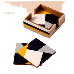 Unique populaire personnalisé résine bois meilleurs sous-verres pour la maison déco résine époxy olive sous-verre en bois luxe personnalisé - Product Image 1