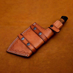 Cuchillo de Chef profesional de acero al carbono Corban, cuchilla afilada con Funda de cuero a la venta - Product Image 4