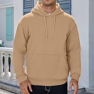 เสื้อฮู้ดดี้ลำลองผู้ชายแบบกำหนดเอง ผ้าฝ้าย 100% แขนยาว สีพื้น มีกระเป๋าใหญ่ เสื้อสเวตเชิ้ต สกรีนโลโก้ตามสั่ง ODM - Product Image 1