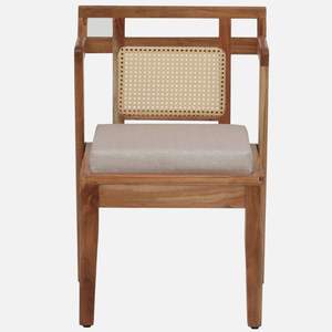 Assen Traditional Style Portable Home Furniture Natural Finish Arm <b>Chair</b> for Living Room - Product Image 4
