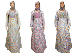 Vintage Floral Printed Silk Dress Modest Fashion Jalabiyat <b>Kaftan</b> Embroidered Islamic Wear for Women Dubai Styled Woven <b>Kaftans</b> - Product Image 6