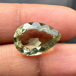 Fabricant indien direct vert aigue-marine à facettes coupe poire poli pierres précieuses en vrac fabrication de bijoux laboratoire synthétique créé - Product Image 4