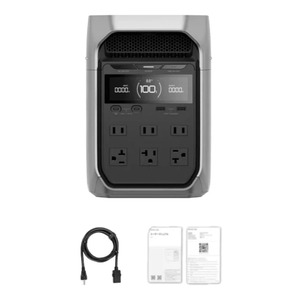 เครื่องกำเนิดไฟฟ้าพลังงานแสงอาทิตย์แบบพกพาคุณภาพสูงรุ่นใหม่ Delta 3 Plus 1024Wh 1800W พร้อมเต้ารับ AC พอร์ต USB รับประกัน 3 ปี - Product Image 3