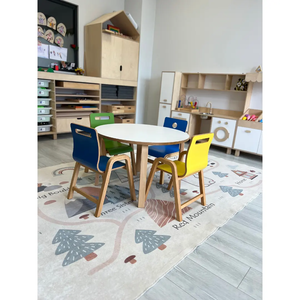 Chaise Montessori en contreplaqué EN71-3 conception sûre pour l'école salon maternelle hôtel fabriqué en bois meubles de qualité Turquie - Product Image 4