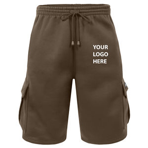 2025 été hommes décontracté Fitness entraînement Cargo Shorts 100% Polyester élastique cordon taille respirant côté solide non tissé - Product Image 1