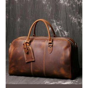 Bolsa de Viaje para Hombre, Resistente al Agua, Bolsos de Alta Calidad, Logotipo Personalizado, Impresión de Marca, Bolsos de Cuero Genuino de la India - Product Image 3