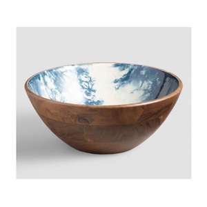 Cuenco de madera de acacia para vajilla hecho a mano a granel cuencos de madera de buena calidad impresión Digital diseño moderno mezcla de frutas - Product Image 1