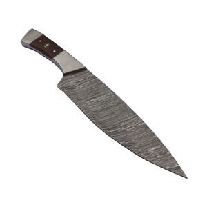 Premium Quality Chef <b>Knife</b> Camping <b>Knife</b> 4.5-Inch Serrated Damascus Steel Clip Point <b>Blade</b> Wooden Handle OEM Customizable - Product Image 1