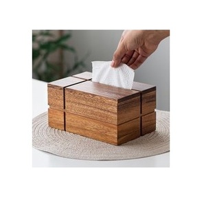 Boîte à mouchoirs en bois artisanale de haute qualité, moderne, personnalisable, design poli, finition naturelle écologique - Product Image 1