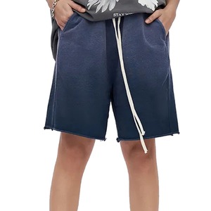 Custom Summer Unisex Cotton <b>Shorts</b> High Street Loose Fit Anti-Wrinkle Embroidery <b>Patch</b> Vintage Distressed Acid Washed Look for - Product Image 4