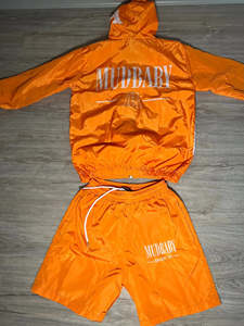 Wholesale Custom <b>Men's</b> Two-Piece Nylon <b>Zip</b> Windbreaker <b>Shorts</b> Jacket Set Streetwear Solid Pattern Contrast Color Tracksuit - Product Image 2