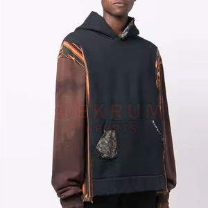 Sudadera con Capucha para Hombre, Moderna y a la Moda, con Logotipo Personalizado Impreso, Color Sólido, Tejido Transpirable de Algodón/Poliéster - Product Image 4