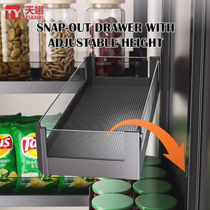 TIANYI Armoire haute intégrée moderne à 6 niveaux avec panier coulissant, organisateur de garde-manger robuste, système de rangement de cuisine interconnecté - Product Image 3
