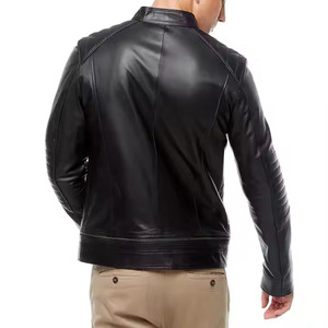 Precio al por mayor chaqueta de cuero de moda para hombre de calidad superior y chaqueta de cuero ajustada chaqueta de diseño personalizado para hombres - Product Image 2