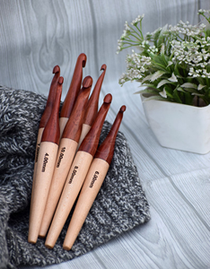 Handmade Rosewood <b>Crochet</b> <b>Hook</b> Set Handmade Multiwood Yarn Tools For Knitting And Crocheting - Product Image 1