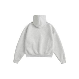 2000s mode coréenne sweats à capuche courts survêtement gris avec grande poche 100% coton ODM approvisionnement pour l'hiver - Product Image 2