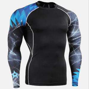 Wholesale Custom Printed Long Sleeve MMA/<b>BJJ</b> <b>Rashguard</b> Customized OEM Surf Gear Rash Guards - Product Image 1