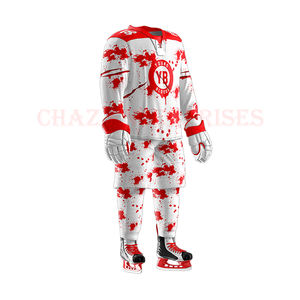 เสื้อกีฬาฮ็อกกี้น้ำแข็งระบายอากาศได้ดีเสื้อทีมฮ็อกกี้น้ำแข็งแบบระเหิด - Product Image 5