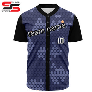 Sudadera de uniforme de béisbol de tamaño de EE. UU. con sublimación de calor, malla impresa, bordado transpirable, Jersey de béisbol personalizado - Product Image 3