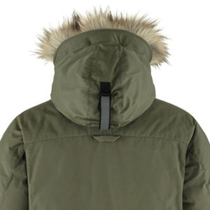 Parka larga con logotipo personalizado impreso para hombre servicio OEM transpirable impermeable con bolsillos relleno de algodón - Product Image 4