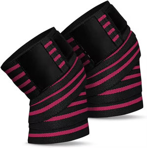 Custom Elastic Heavy Duty Fitness <b>Knee</b> Wraps for Wholesale Weightlifting <b>Knee</b> Wrap High Quality <b>Knee</b> Support Wraps - Product Image 1