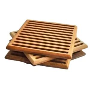 Dessous de verre et napperons en bois avec impression de Logo personnalisé meilleur cadeau promotionnel sous-verres conseil 2024 dernière conception ensemble de dessous de verre naturel - Product Image 1