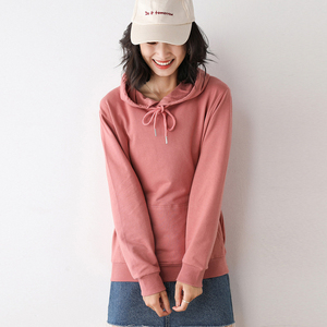 Moda femenina Otoño Invierno 100% algodón señoras suéter de gran tamaño de talla grande sudaderas con capucha y sudaderas para mujer - Product Image 4
