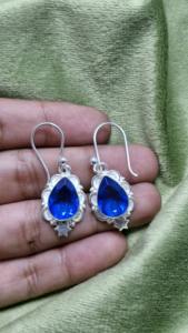 Nouvelles boucles d'oreilles en argent sterling 925 avec pierre précieuse tanzanite, design bohème pour fiançailles, mariage et fête - Product Image 4