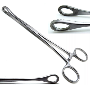 Pinzas para Esponjas Forester de Alta Calidad de MEDIHEAL SURGICAL CORPORATION, 10 Pulgadas, Rectas, con Mordazas Dentadas, Acero Inoxidable Alemán, Clase I - Product Image 1