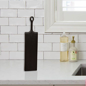 Venta al por mayor minimalista madera oscura para servir Tabla de paddle Rectangular resistente restaurante suministros tabla de cortar de madera hecha a mano - Product Image 3