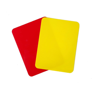 Taille officielle de la carte d'arbitre de football de pénalité désignée Équipement d'entraînement rouge et jaune pour les matchs - Product Image 6