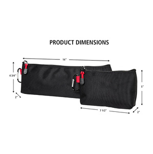 <b>Top</b> Quality Polyester Zipper <b>Tool</b> Bag | 2 Pack Small and Large Organizer Pouches | Heavy Duty Storage Bags with Carabiner - Product Image 4