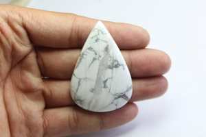 Top qualité 100% naturel poire forme Howlite lâche véritable fabrication de bijoux guérison pierres précieuses Cabochons au prix de gros en vrac OEM - Product Image 3