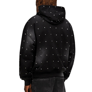 Sweat à capuche d'hiver pour homme 100% coton respirant, design personnalisé avec poche avant pour logo - Product Image 2