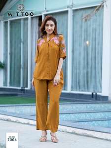 Daizy Viscose Crap Coord Set Style formel Kurtis Fabriqué en Inde par Mittoo Vêtements indiens et pakistanais - Product Image 3