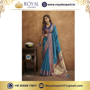Dernière nouvelle collection de saris de mariage festif Banarasi Silk Premium par Royal Export Surat India - Product Image 4
