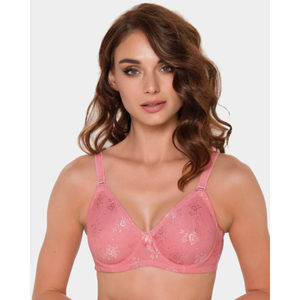 270 Comfortable Minimizer Bra 3/4 Cup Elegant <b>Wire</b>-Free Padding Seamless Woven Breathable Adjustable Solid Pattern <b>Thin</b> Lace - Product Image 6