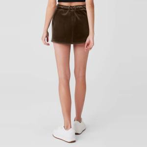 กระโปรงสั้นผ้าลูกฟูกลำลองสำหรับผู้หญิง-กระโปรงทรงเอเข้ารูปมีกระเป๋าเหมาะสำหรับชุดฤดูใบไม้ร่วงและฤดูหนาว - Product Image 4