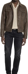 New <b>Top</b> Hot Selling Men's Coated Cow Skin Genuine Biker Jacket <b>Distressed</b> Windproof Breathable Hooded Stand Collar Front Logo - Product Image 4