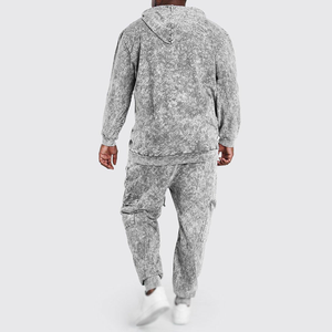 Custom Logo Print Lightweight Plus Size Casual Tracksuit <b>Sweatpants</b> Set High Quality Men's Jogger Hoodie <b>Wholesale</b> - Product Image 2