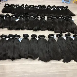 Cheveux de trame droite naturelle de qualité supérieure 100 pour cent de cheveux humains vietnamiens Extensions de cheveux Cabello Humano vierges crus - Product Image 1