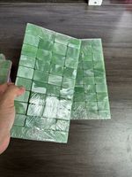 Tuiles américaines modernes de luxe, fabriquées en usine OEM, design en acrylique vert, œuvres d'art américaines, tuiles de mahjong classiques