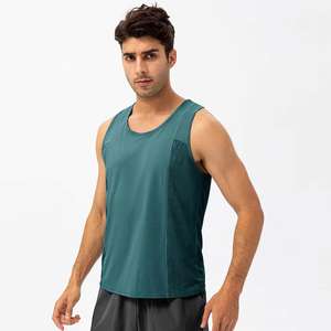 Hip Lift printemps hommes débardeur T-shirt ample respirant séchage rapide vêtements de sport en plein air course épaules Yoga hommes gilet - Product Image 2