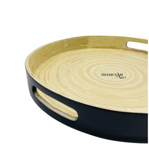 2023 ensemble de plateaux de service en bambou écologique plaque rectangulaire avec poignées plateau en bois biologique du fournisseur du Vietnam - Product Image 6