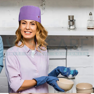 Bonnet de gommage ECG réglable, broderie battement de coeur, fermeture à bouton en polyester non extensible, lavable à la main, unisexe - Product Image 4